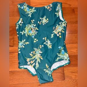 Lucky Leo Floral Teal Adult XL Leotard